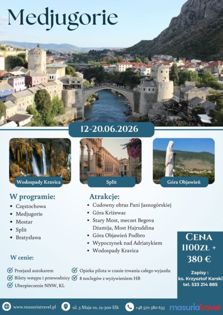 Medjugorie-pielgrzymka-wyjazdautokarem-zwiedzanie-wodospadykravica-mostar-wyjazdzagraniczny-masuriatravel-elk-biuropodrozy